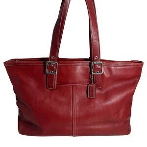 Vintage Y2K Coach Hampton 5246 Red Shoulder Work Laptop Bag 2003